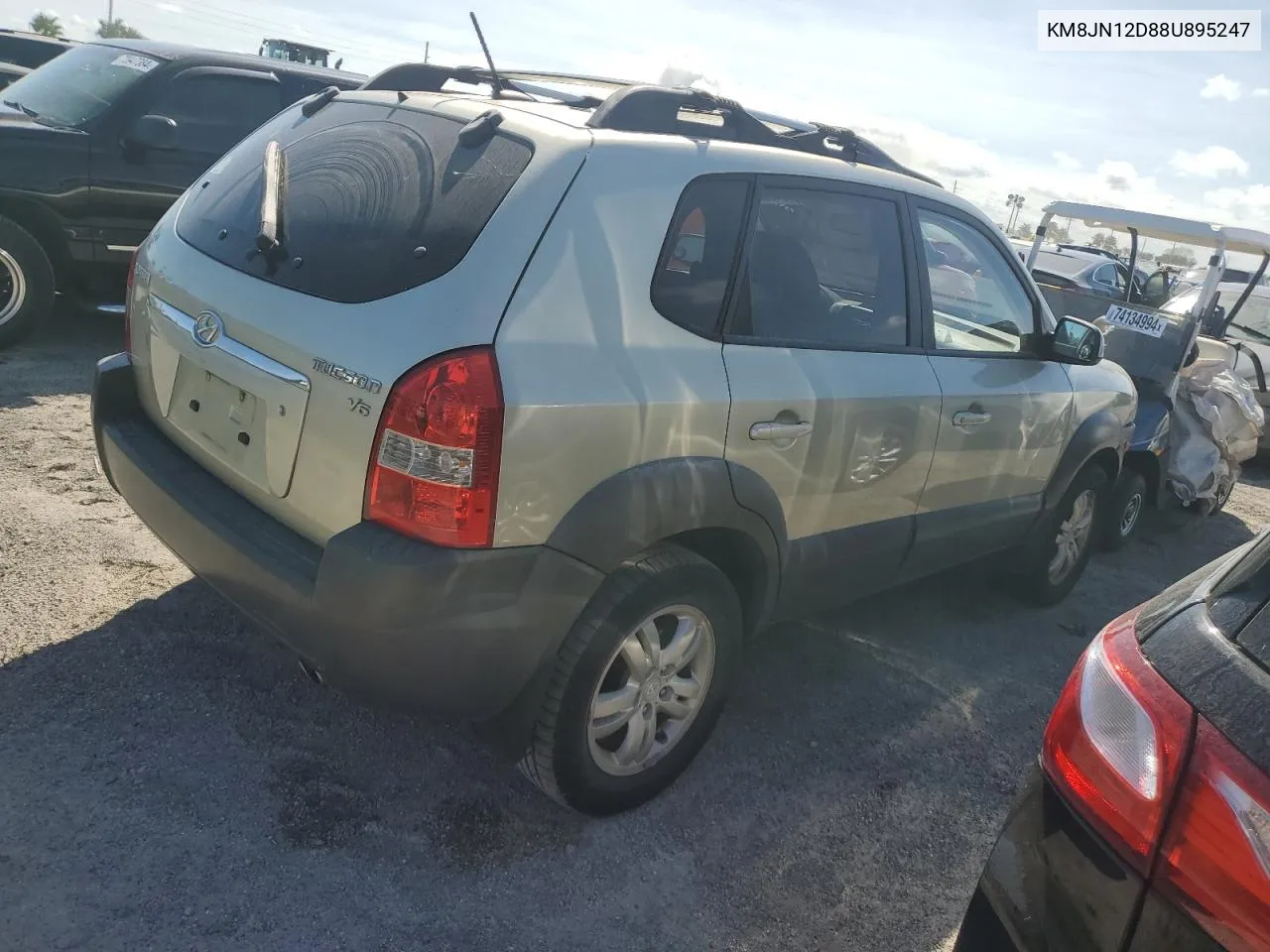 2008 Hyundai Tucson Se VIN: KM8JN12D88U895247 Lot: 75433954