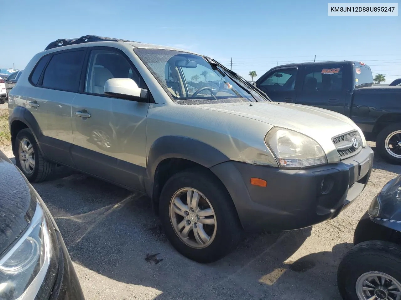 2008 Hyundai Tucson Se VIN: KM8JN12D88U895247 Lot: 75433954