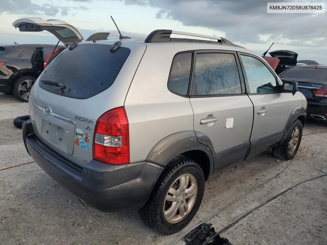 2008 Hyundai Tucson Se VIN: KM8JN72D58U878425 Lot: 75510894