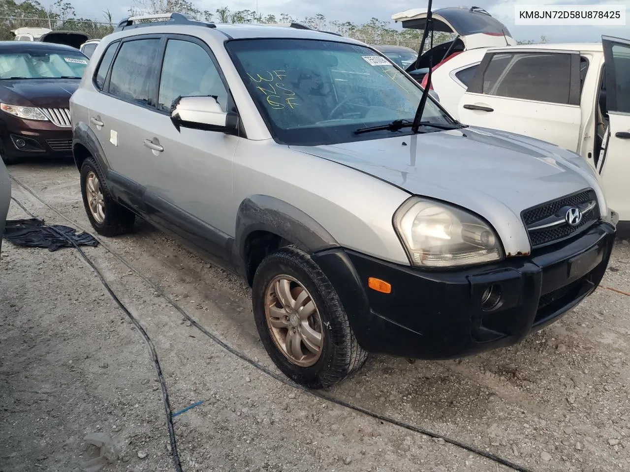 2008 Hyundai Tucson Se VIN: KM8JN72D58U878425 Lot: 75510894