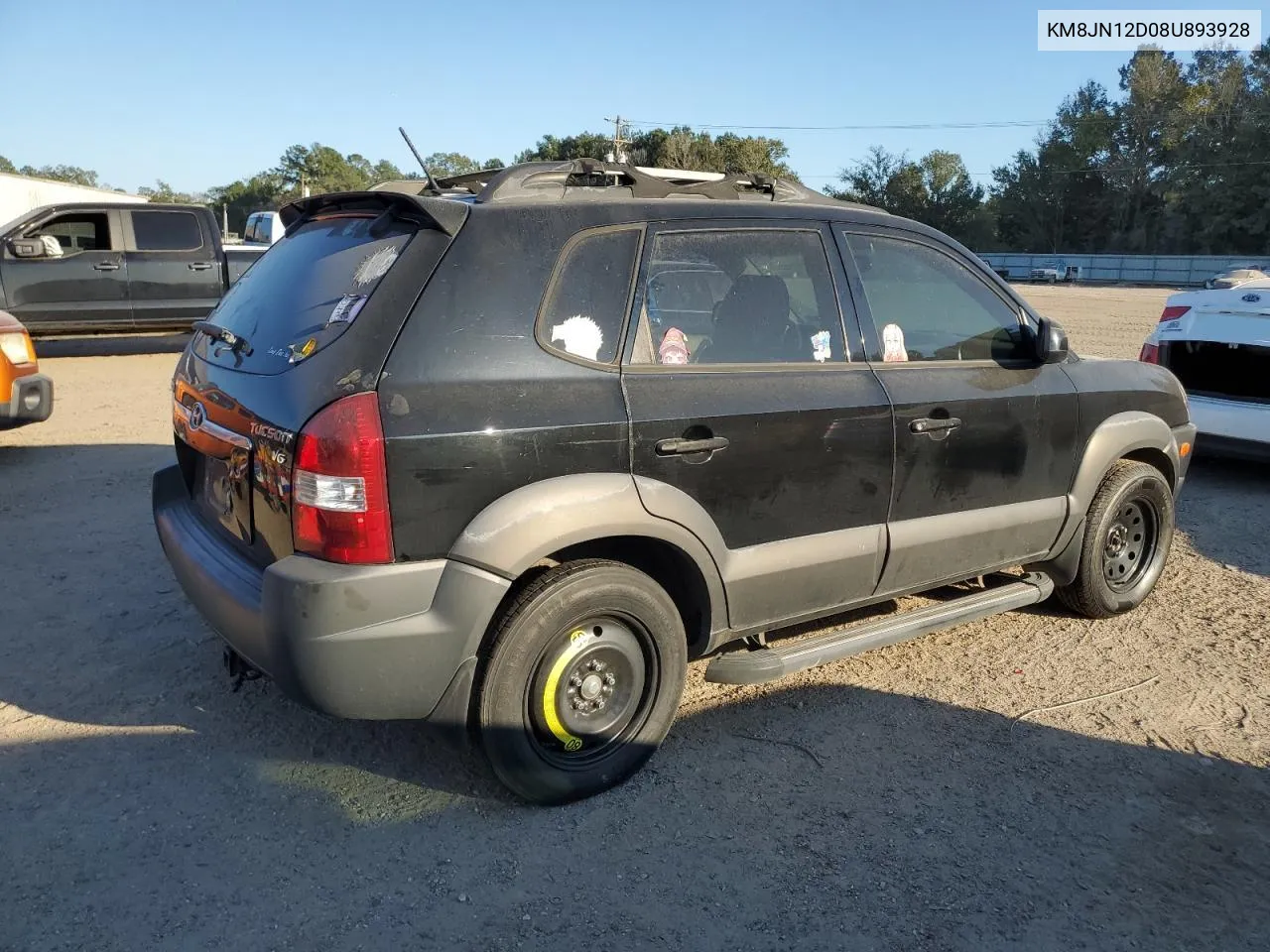 2008 Hyundai Tucson Se VIN: KM8JN12D08U893928 Lot: 75516894