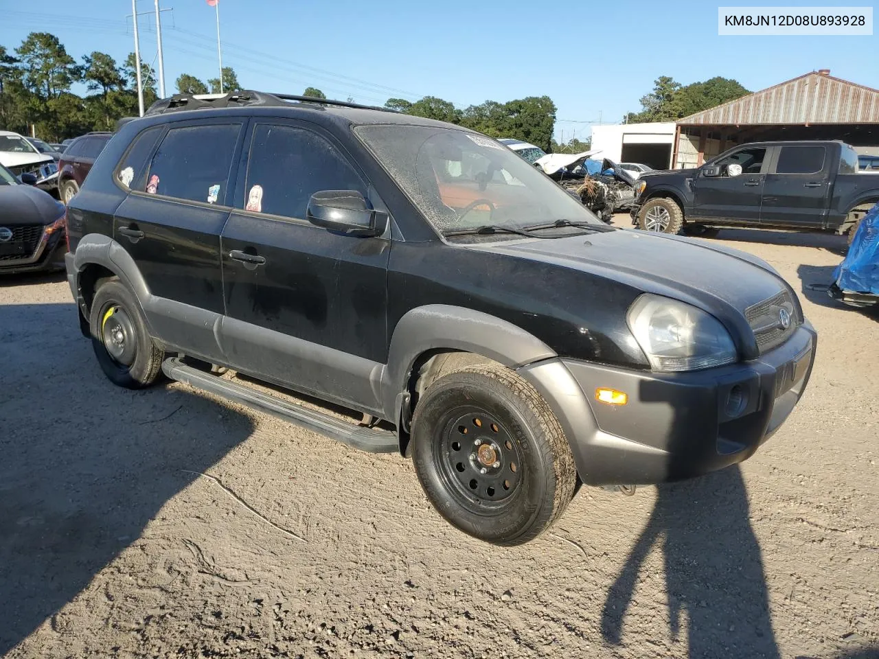 2008 Hyundai Tucson Se VIN: KM8JN12D08U893928 Lot: 75516894