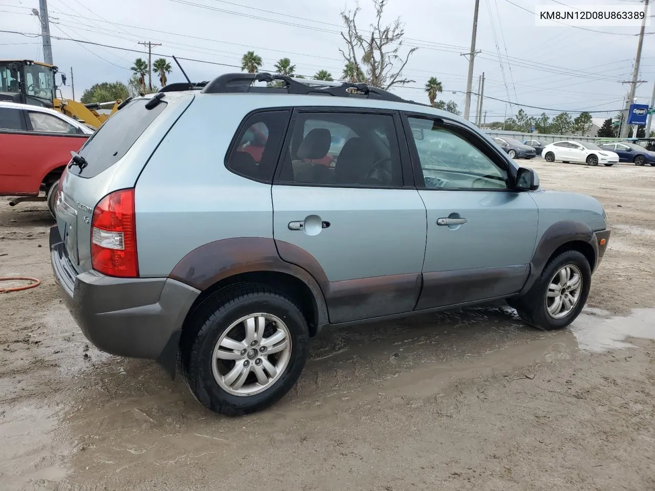 2008 Hyundai Tucson Se VIN: KM8JN12D08U863389 Lot: 76446864