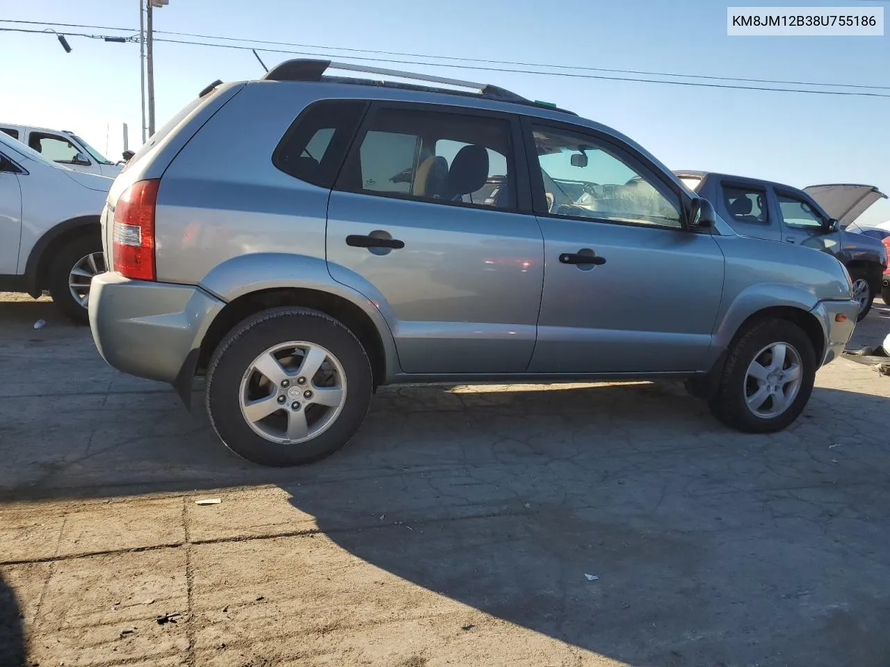 2008 Hyundai Tucson Gls VIN: KM8JM12B38U755186 Lot: 77097104