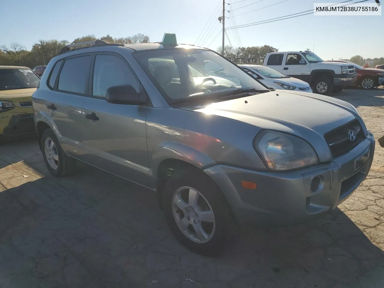 2008 Hyundai Tucson Gls VIN: KM8JM12B38U755186 Lot: 77097104