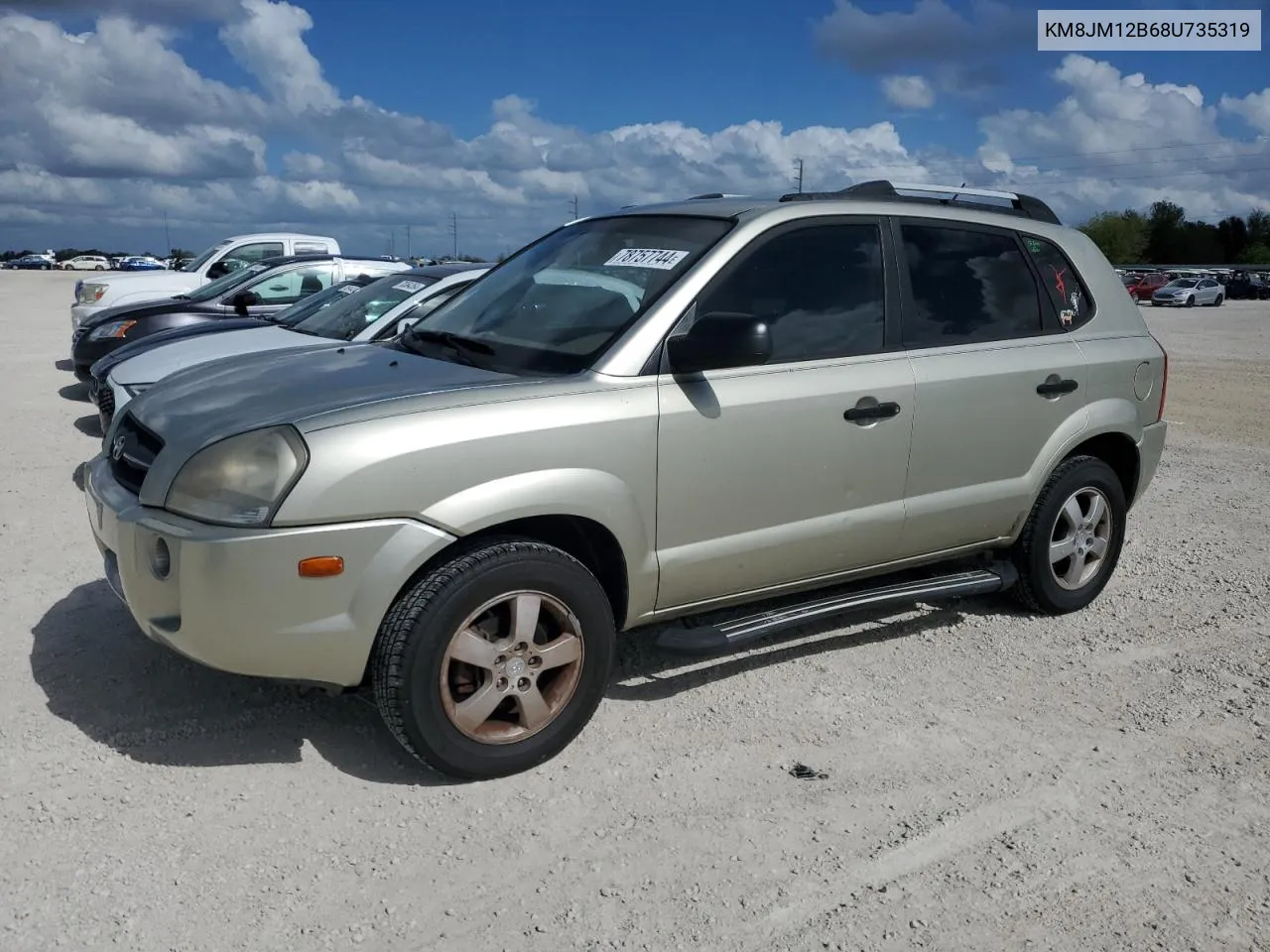 2008 Hyundai Tucson Gls VIN: KM8JM12B68U735319 Lot: 78757744