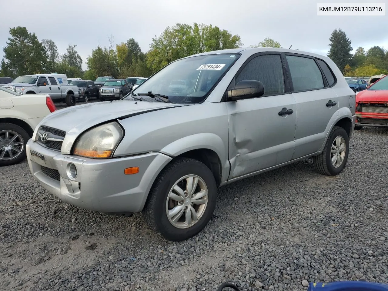 2009 Hyundai Tucson Gls VIN: KM8JM12B79U113216 Lot: 75191434