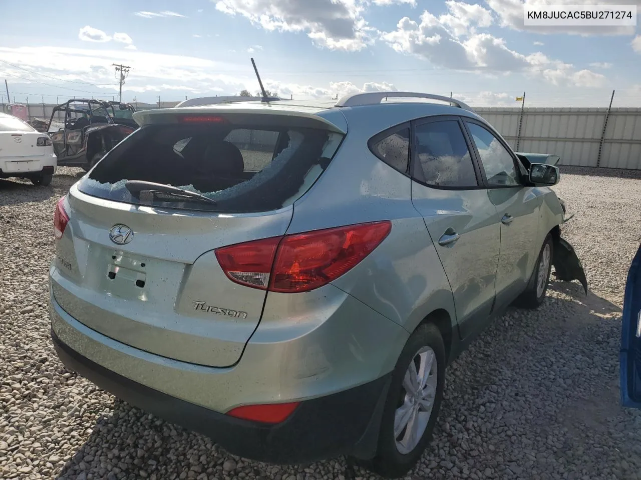 2011 Hyundai Tucson Gls VIN: KM8JUCAC5BU271274 Lot: 71306754