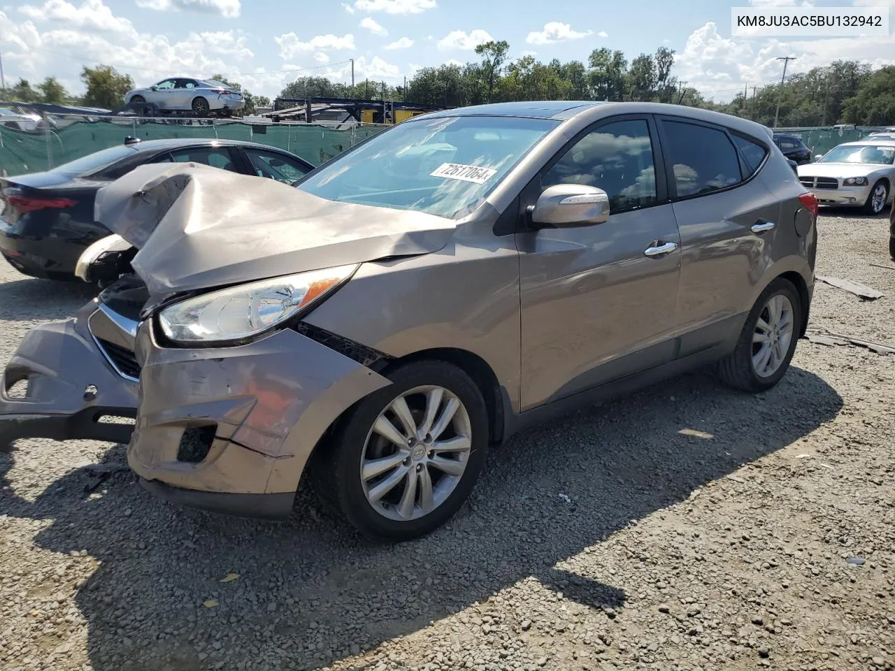 2011 Hyundai Tucson Gls VIN: KM8JU3AC5BU132942 Lot: 72617064