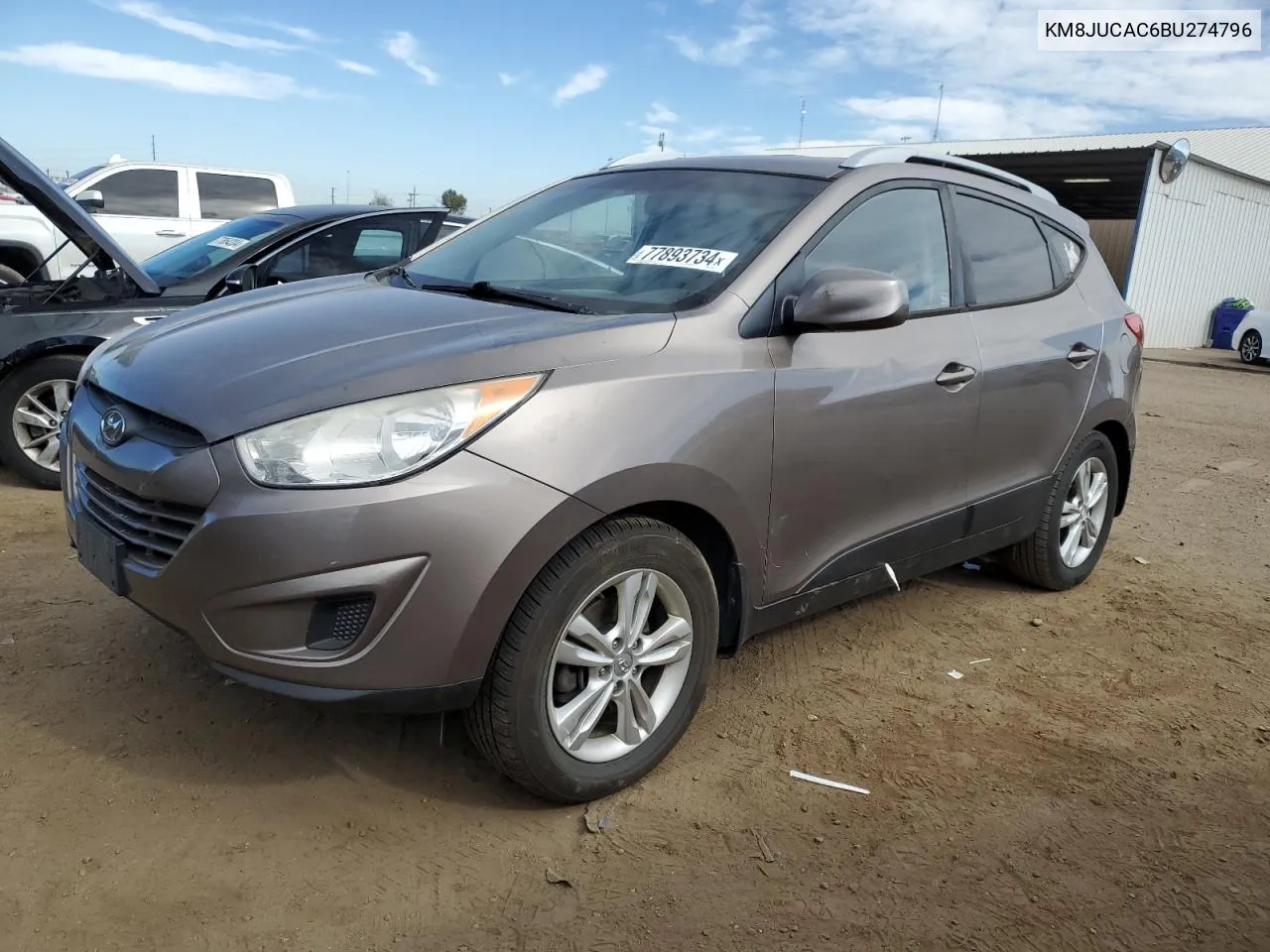 2011 Hyundai Tucson Gls VIN: KM8JUCAC6BU274796 Lot: 77893734