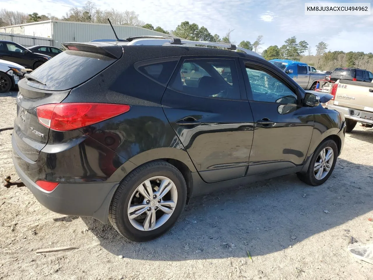 2012 Hyundai Tucson Gls VIN: KM8JU3ACXCU494962 Lot: 46581194