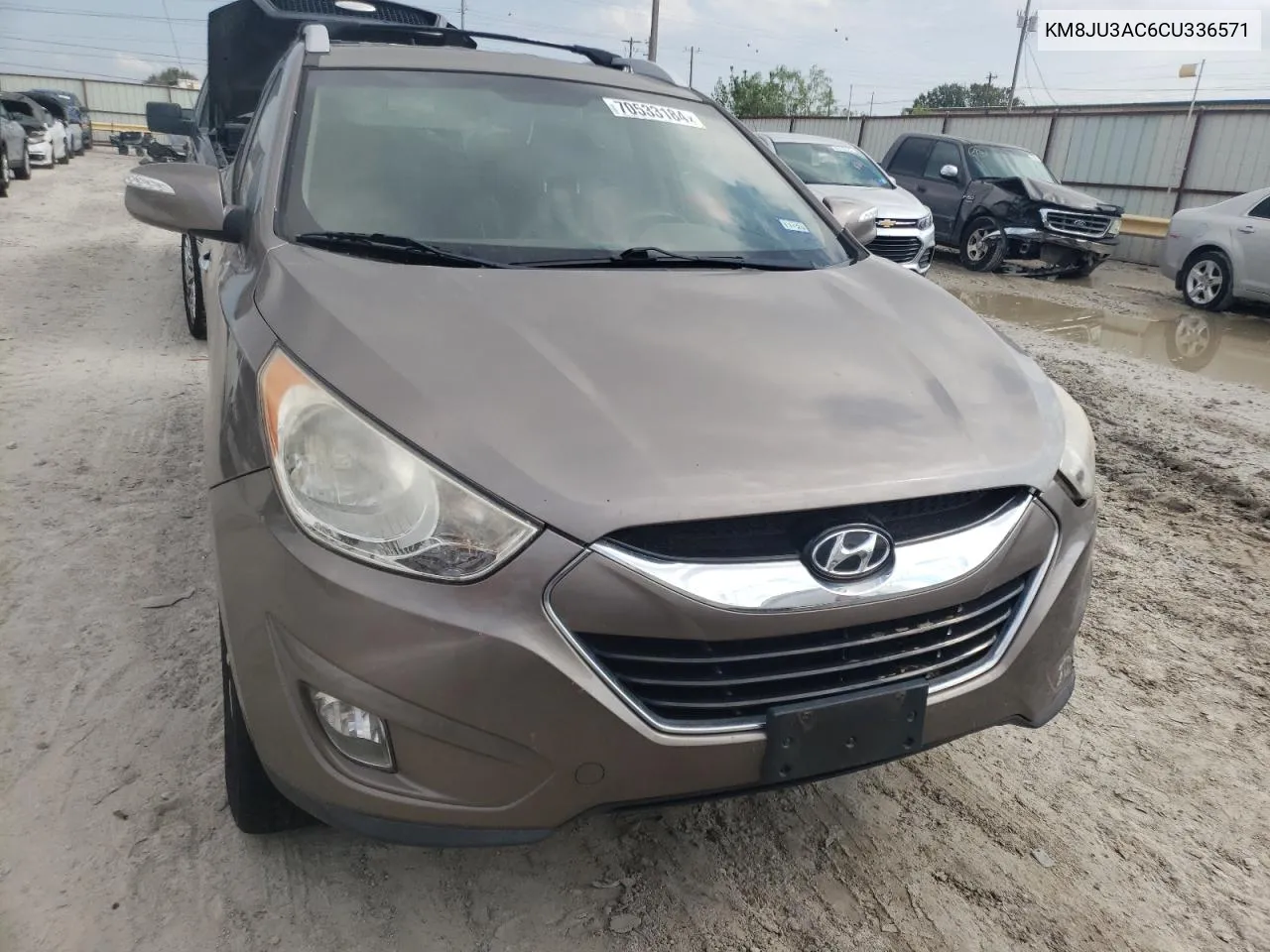 2012 Hyundai Tucson Gls VIN: KM8JU3AC6CU336571 Lot: 70533184