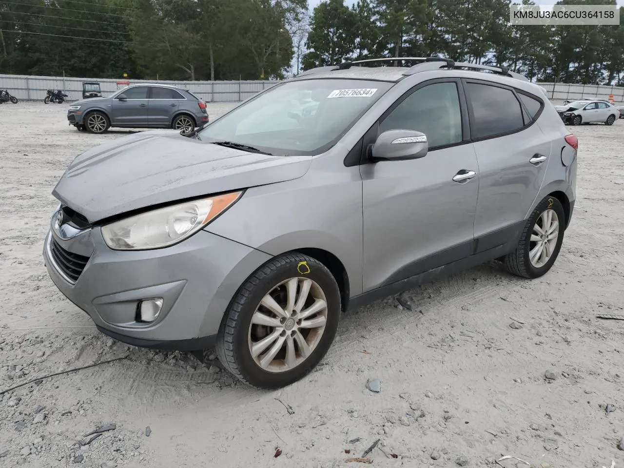 2012 Hyundai Tucson Gls VIN: KM8JU3AC6CU364158 Lot: 70576634