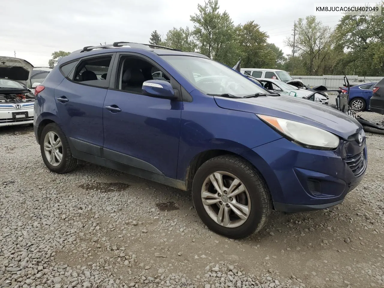 2012 Hyundai Tucson Gls VIN: KM8JUCAC6CU402049 Lot: 72261984