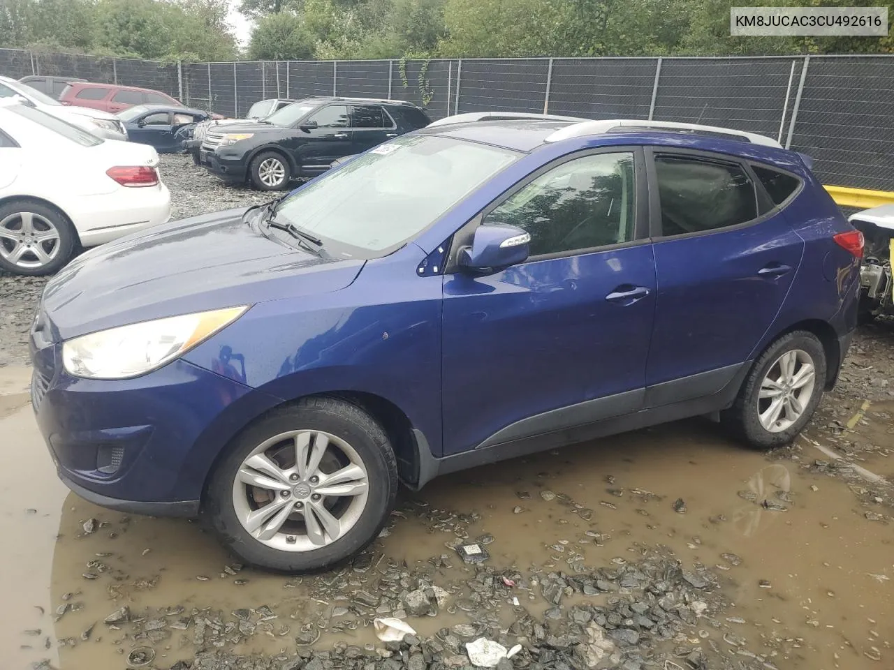 2012 Hyundai Tucson Gls VIN: KM8JUCAC3CU492616 Lot: 72288534