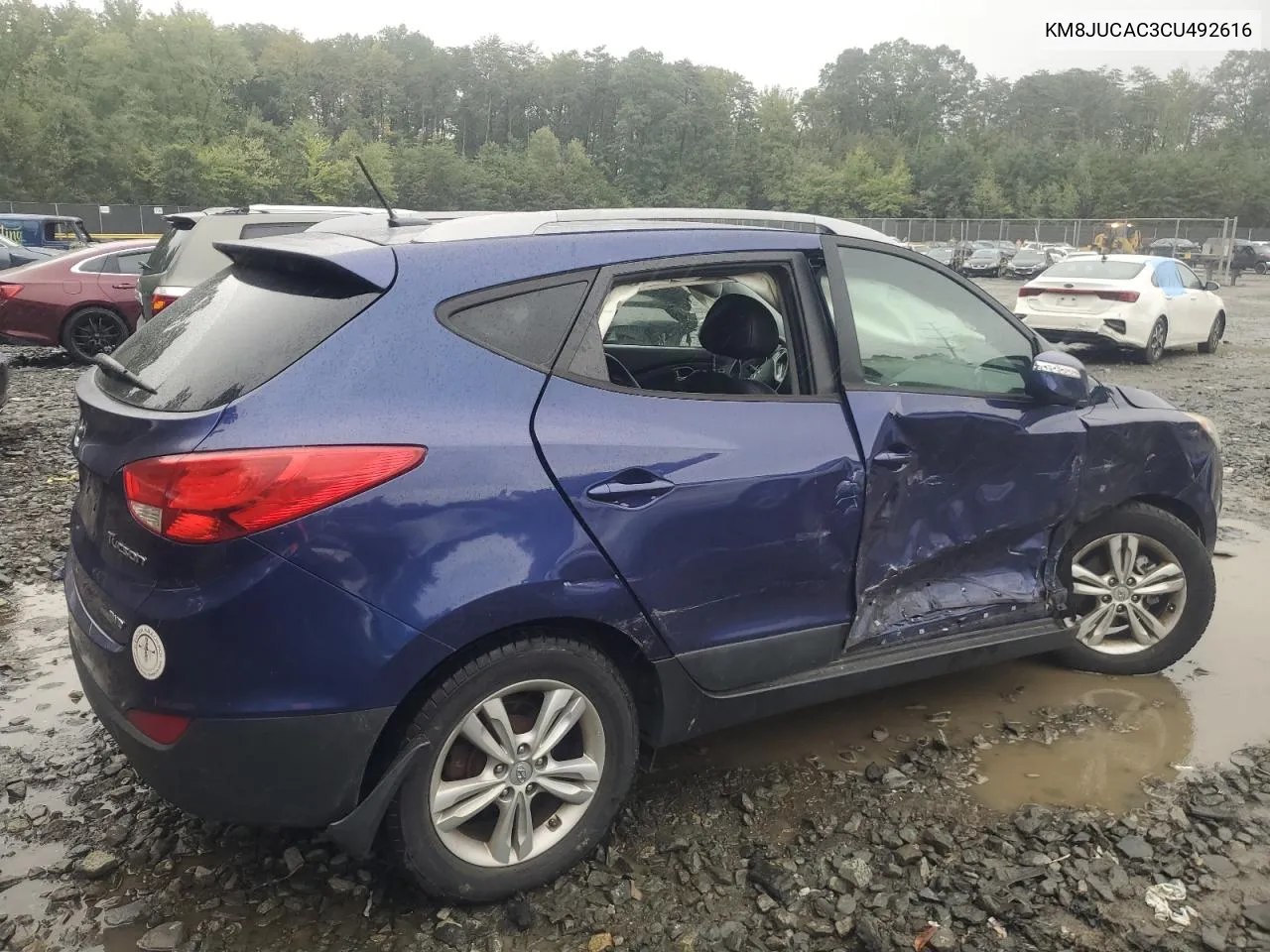 2012 Hyundai Tucson Gls VIN: KM8JUCAC3CU492616 Lot: 72288534