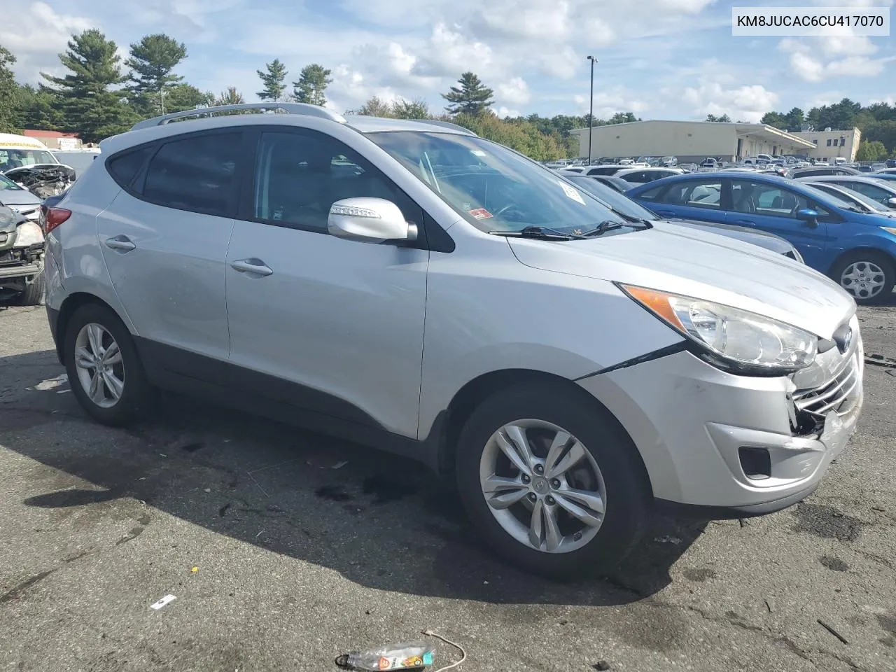 2012 Hyundai Tucson Gls VIN: KM8JUCAC6CU417070 Lot: 73709334