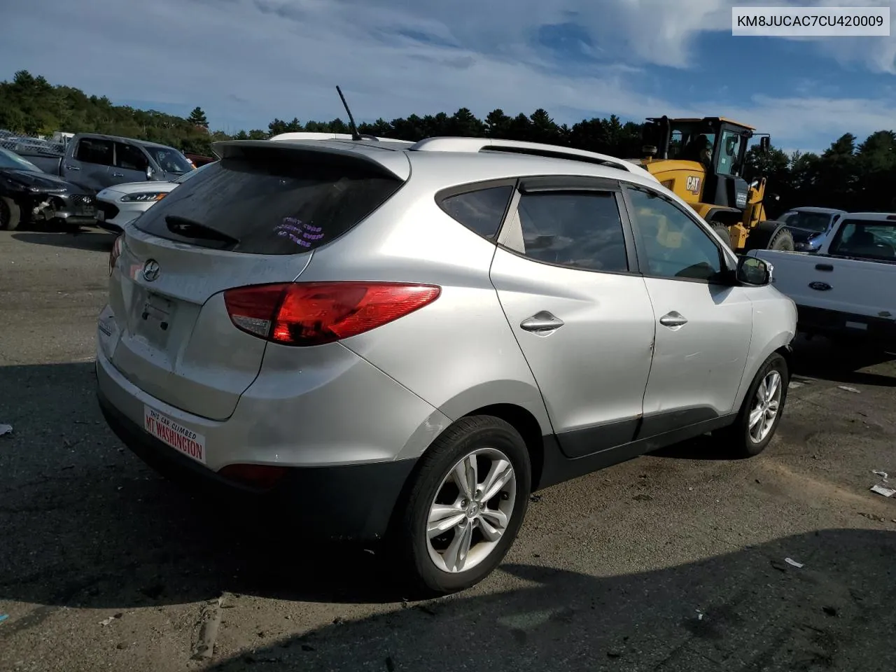 2012 Hyundai Tucson Gls VIN: KM8JUCAC7CU420009 Lot: 74556284