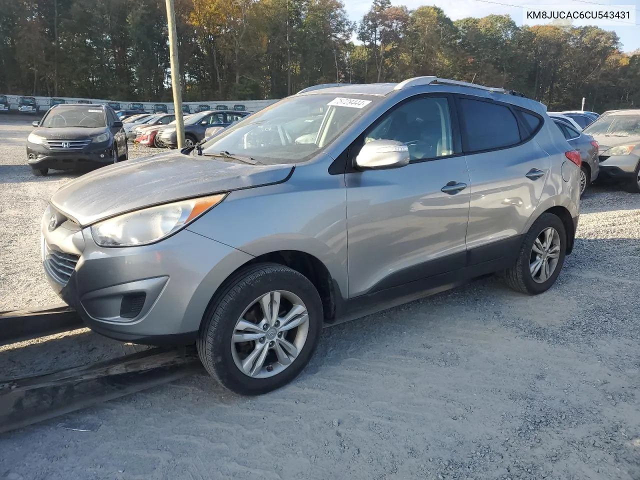 2012 Hyundai Tucson Gls VIN: KM8JUCAC6CU543431 Lot: 75729444