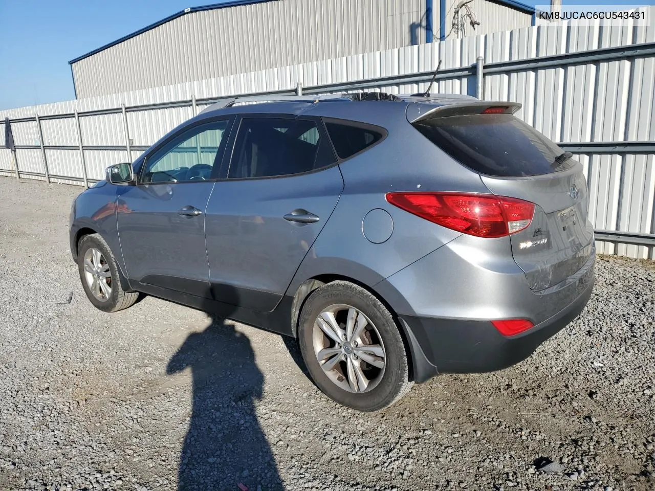 2012 Hyundai Tucson Gls VIN: KM8JUCAC6CU543431 Lot: 75729444