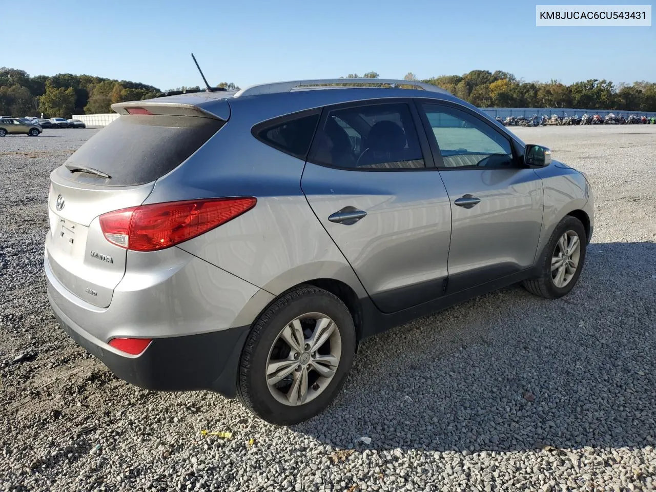 2012 Hyundai Tucson Gls VIN: KM8JUCAC6CU543431 Lot: 75729444