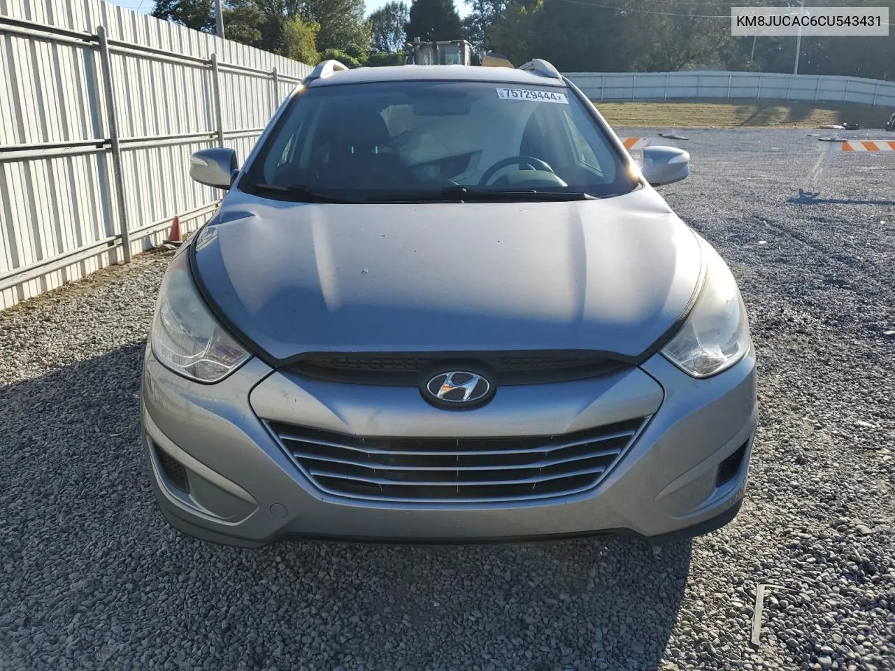 2012 Hyundai Tucson Gls VIN: KM8JUCAC6CU543431 Lot: 75729444