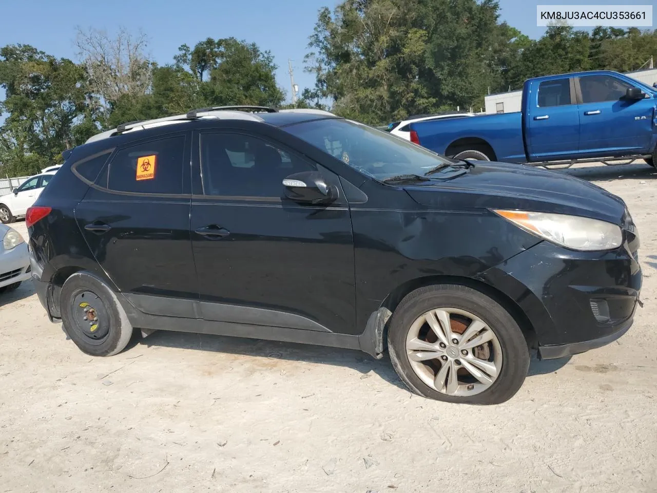 2012 Hyundai Tucson Gls VIN: KM8JU3AC4CU353661 Lot: 76024444