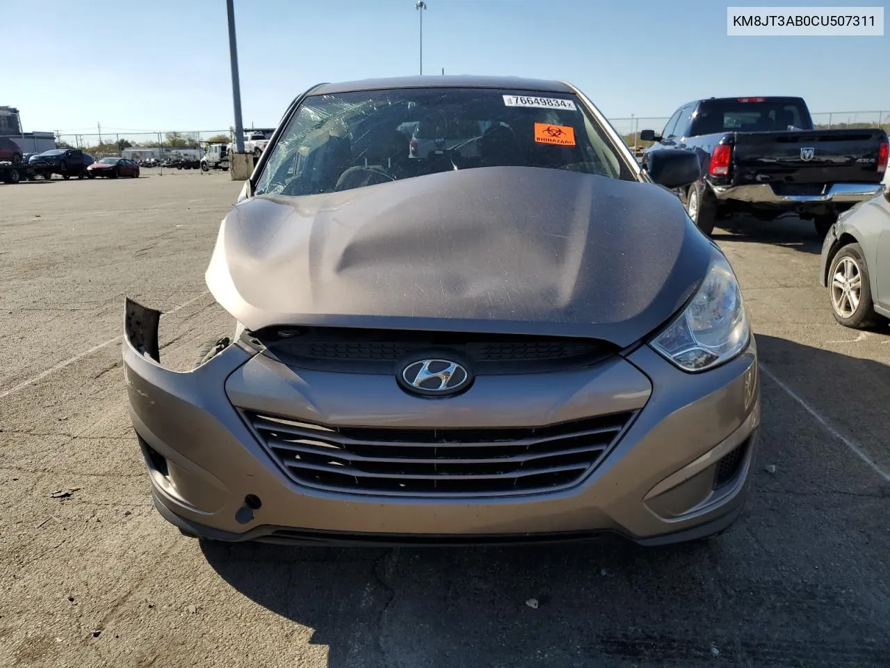 2012 Hyundai Tucson Gl VIN: KM8JT3AB0CU507311 Lot: 76649834