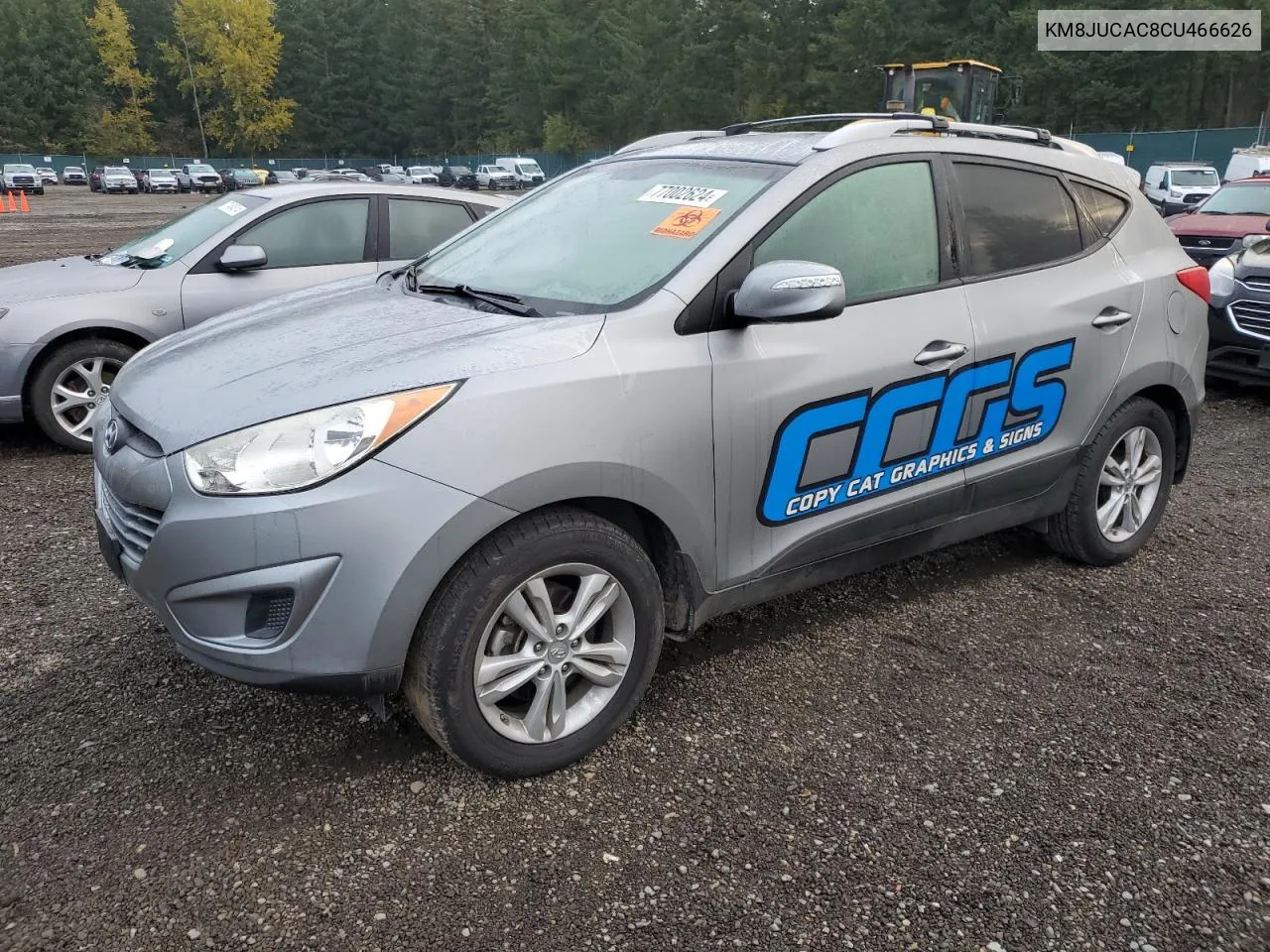 2012 Hyundai Tucson Gls VIN: KM8JUCAC8CU466626 Lot: 77002624