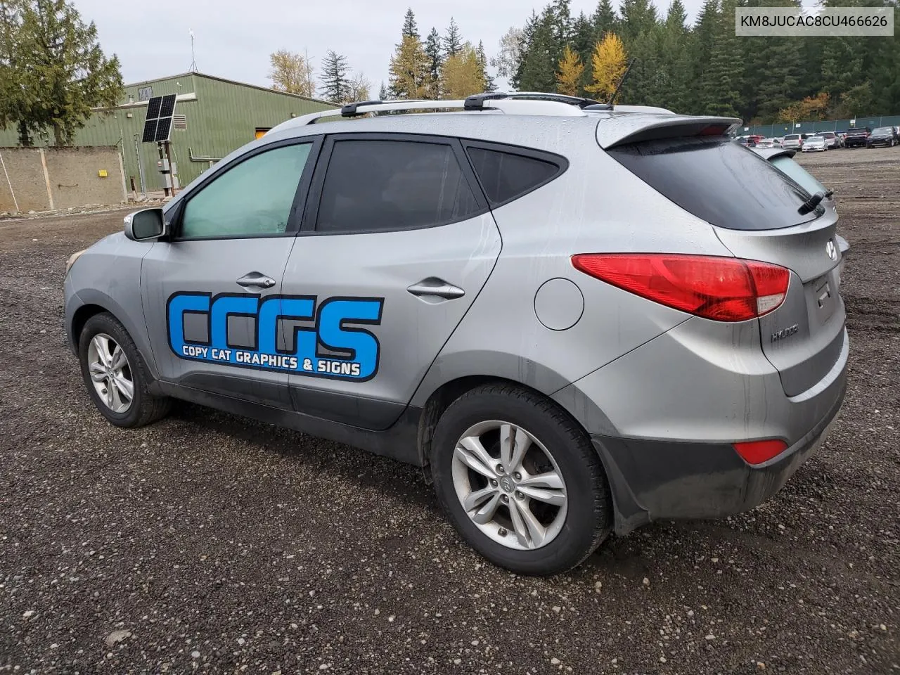 2012 Hyundai Tucson Gls VIN: KM8JUCAC8CU466626 Lot: 77002624