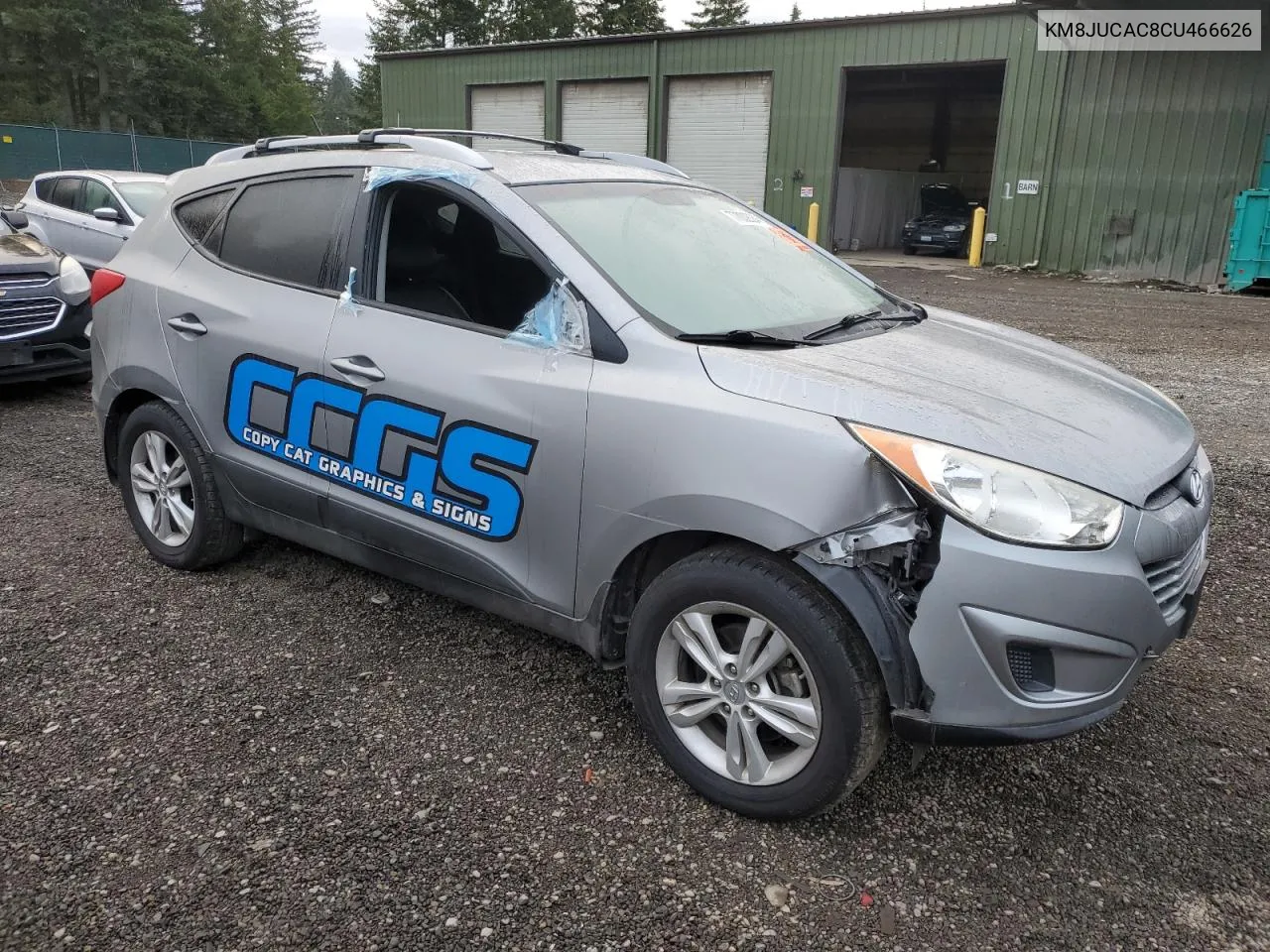 2012 Hyundai Tucson Gls VIN: KM8JUCAC8CU466626 Lot: 77002624