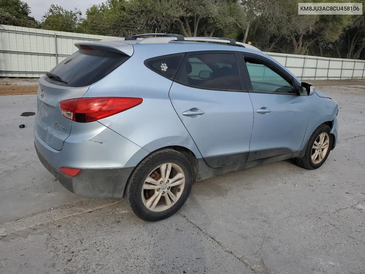 2012 Hyundai Tucson Gls VIN: KM8JU3AC8CU458106 Lot: 79090044