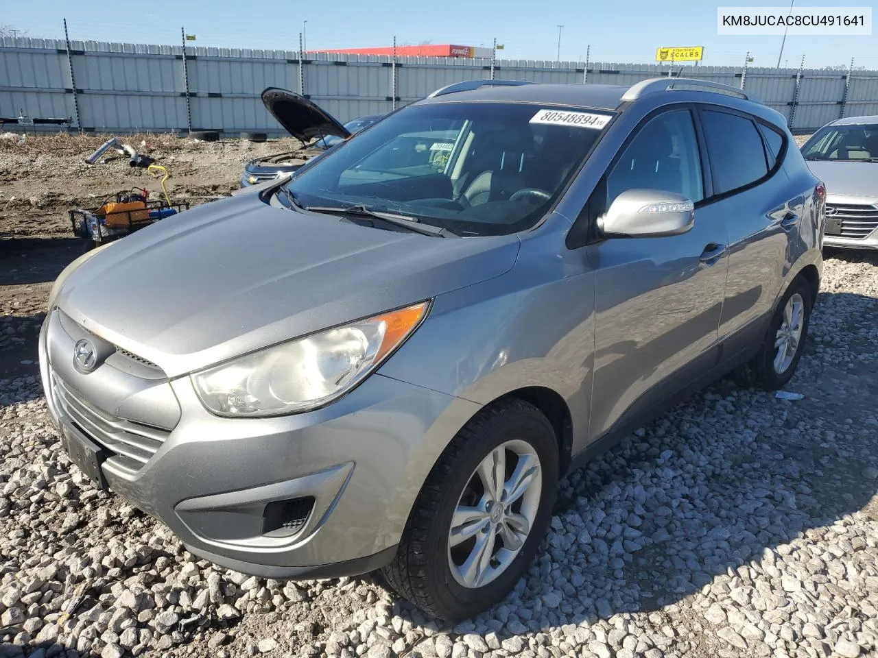 2012 Hyundai Tucson Gls VIN: KM8JUCAC8CU491641 Lot: 80548894