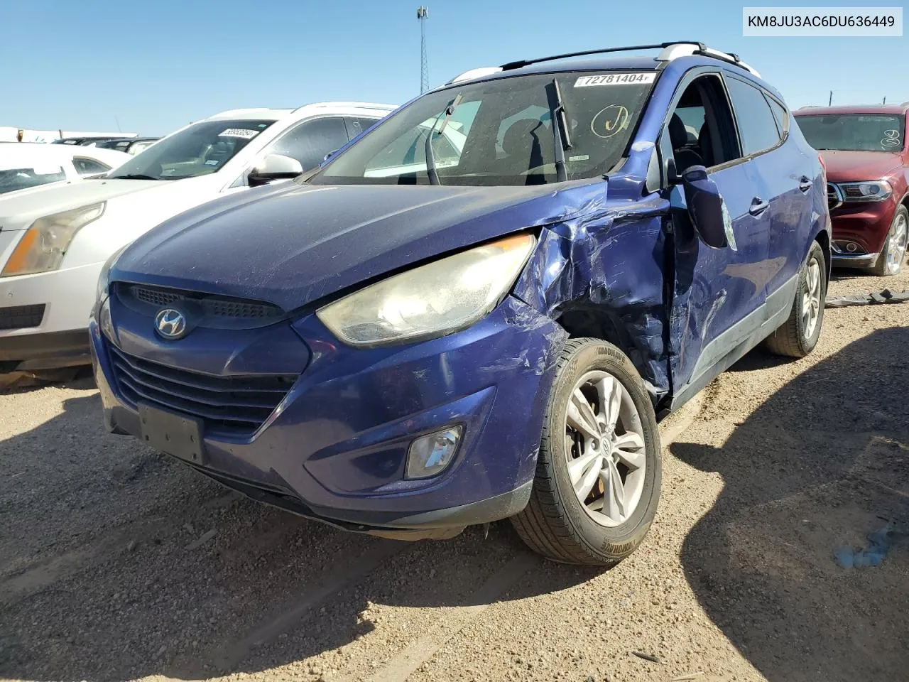 2013 Hyundai Tucson Gls VIN: KM8JU3AC6DU636449 Lot: 72781404