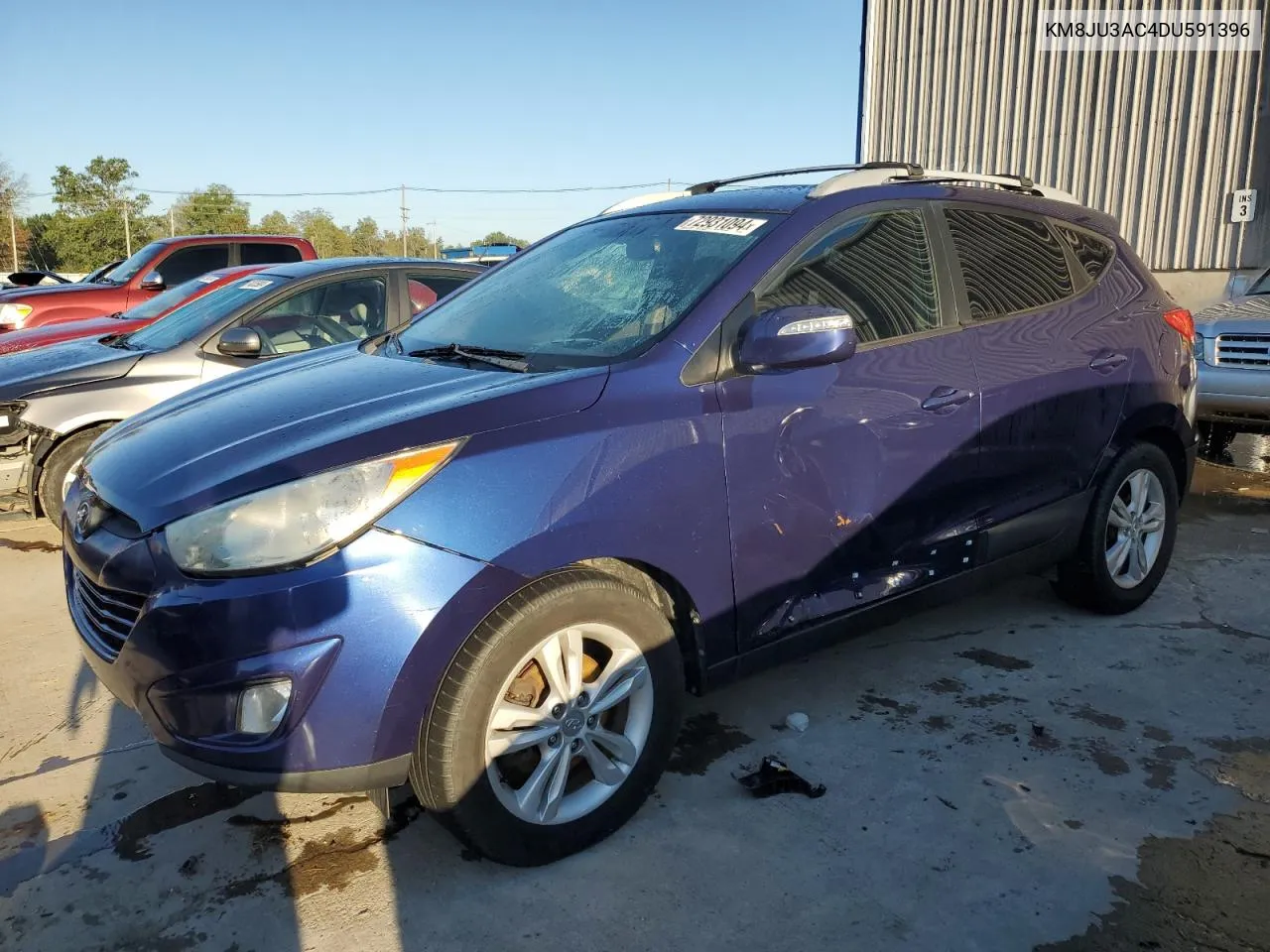 2013 Hyundai Tucson Gls VIN: KM8JU3AC4DU591396 Lot: 72931094