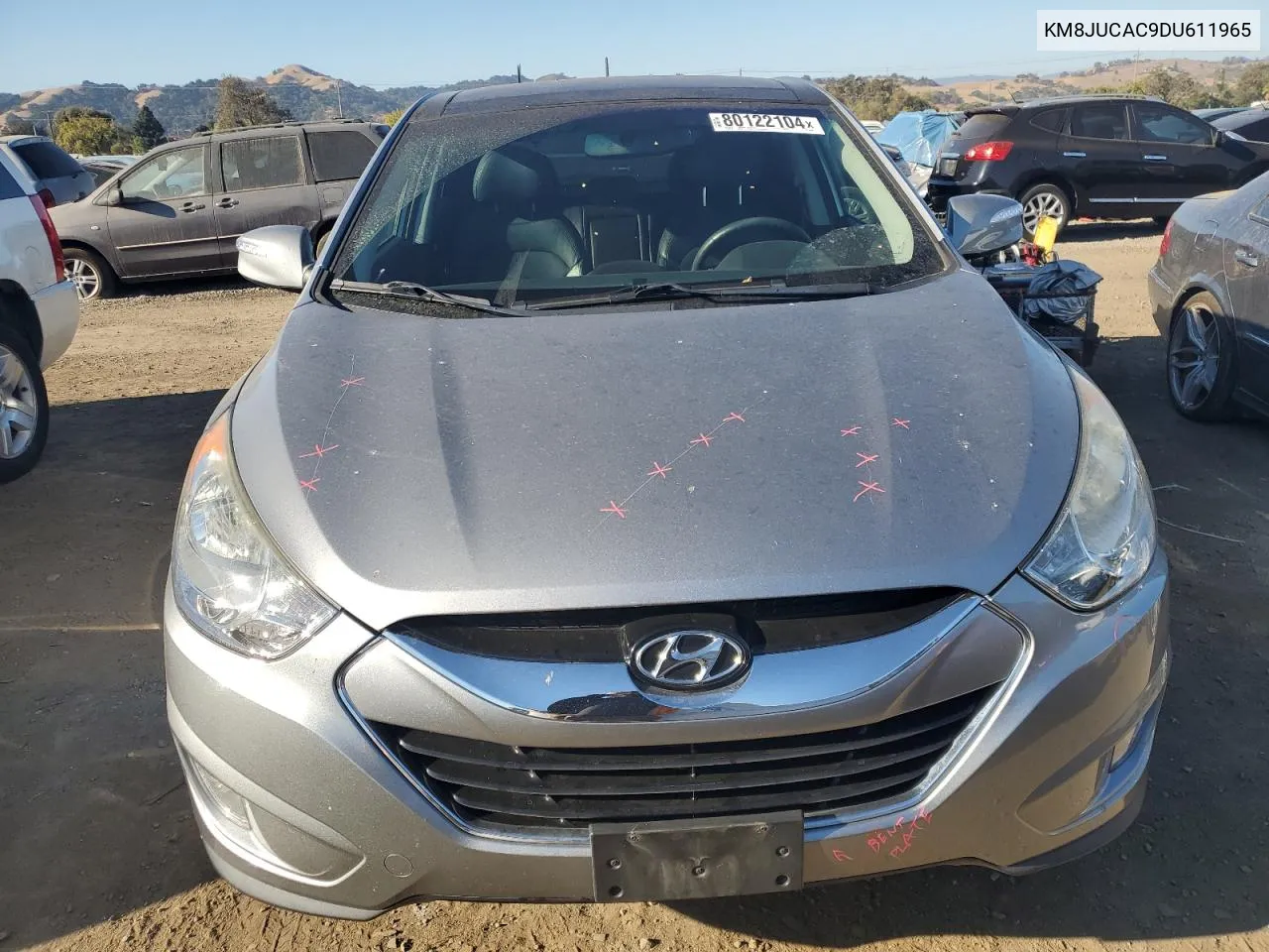 2013 Hyundai Tucson Gls VIN: KM8JUCAC9DU611965 Lot: 80122104