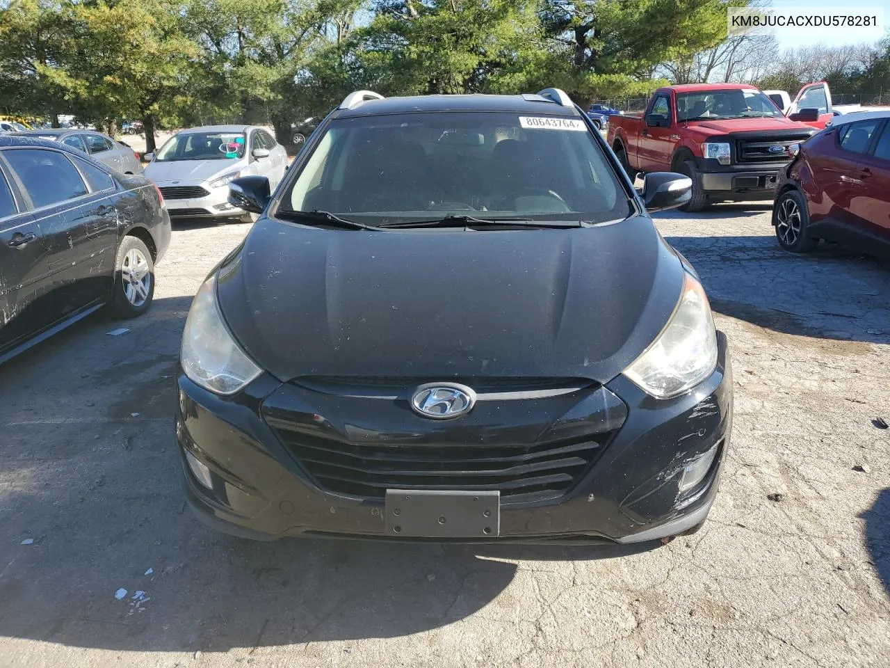 2013 Hyundai Tucson Gls VIN: KM8JUCACXDU578281 Lot: 80643764