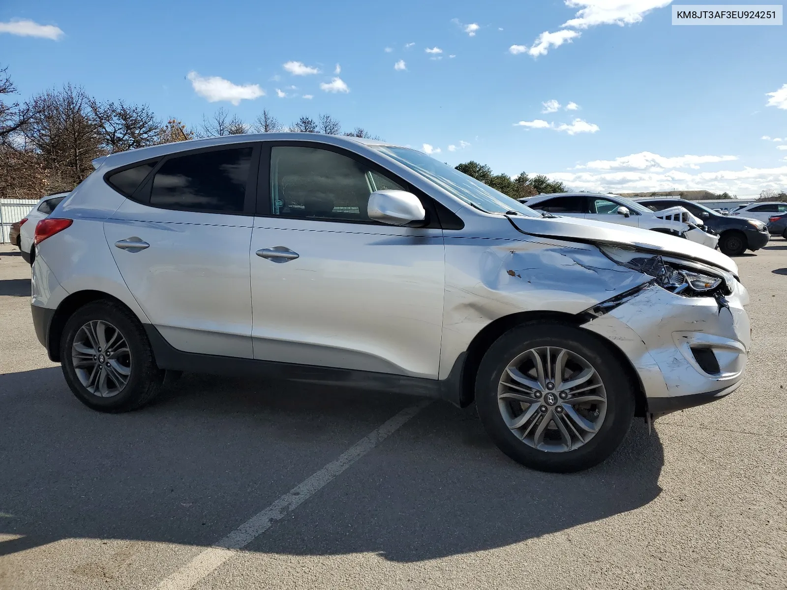 2014 Hyundai Tucson Gls VIN: KM8JT3AF3EU924251 Lot: 43872224