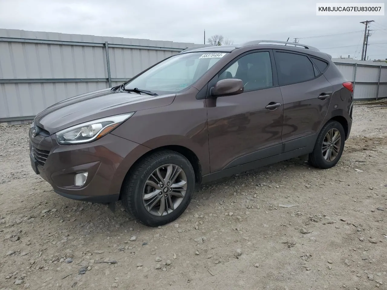 2014 Hyundai Tucson Gls VIN: KM8JUCAG7EU830007 Lot: 68378484