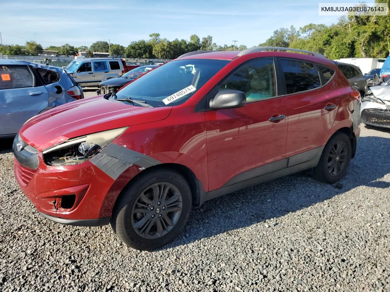 2014 Hyundai Tucson Gls VIN: KM8JU3AG3EU876143 Lot: 69740574