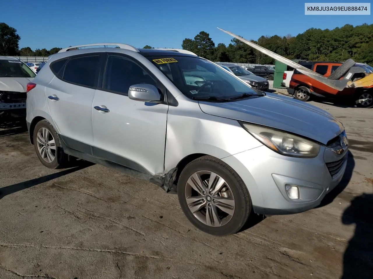 2014 Hyundai Tucson Gls VIN: KM8JU3AG9EU888474 Lot: 76505014