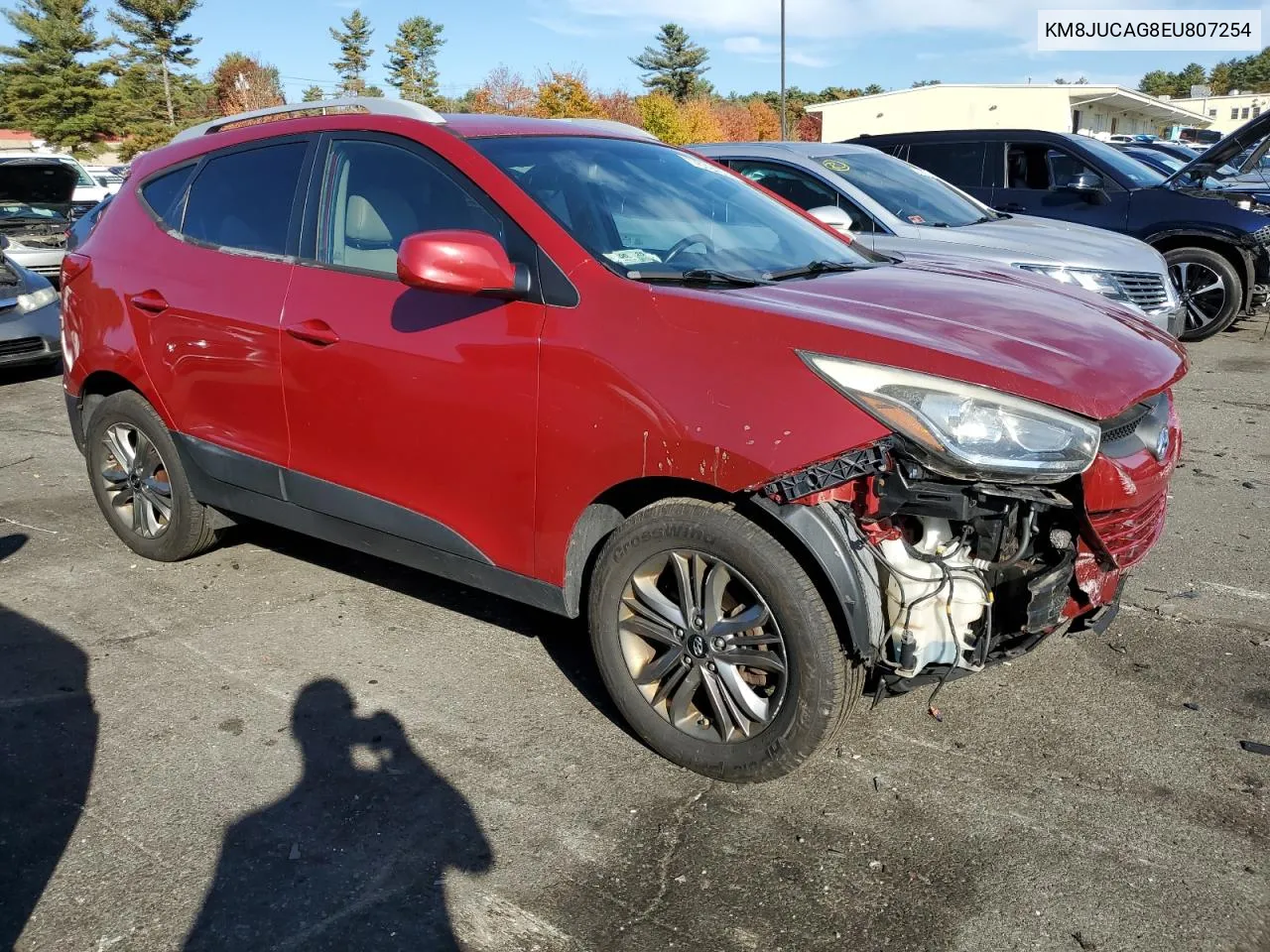 2014 Hyundai Tucson Gls VIN: KM8JUCAG8EU807254 Lot: 76794074