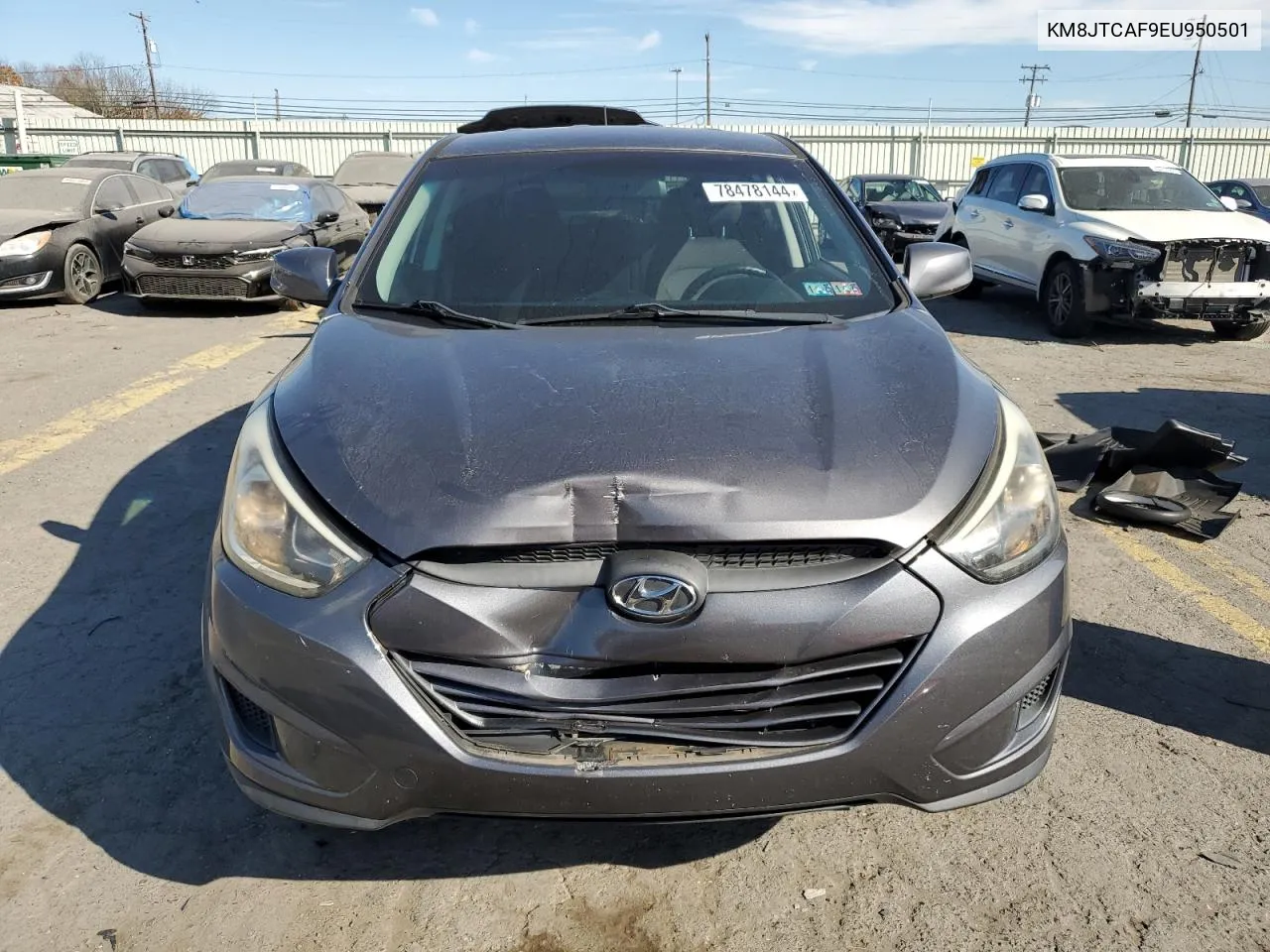 2014 Hyundai Tucson Gls VIN: KM8JTCAF9EU950501 Lot: 78478144