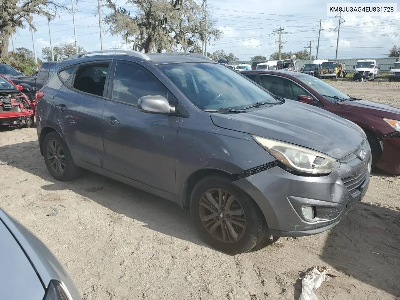 2014 Hyundai Tucson Gls VIN: KM8JU3AG4EU831728 Lot: 78831854