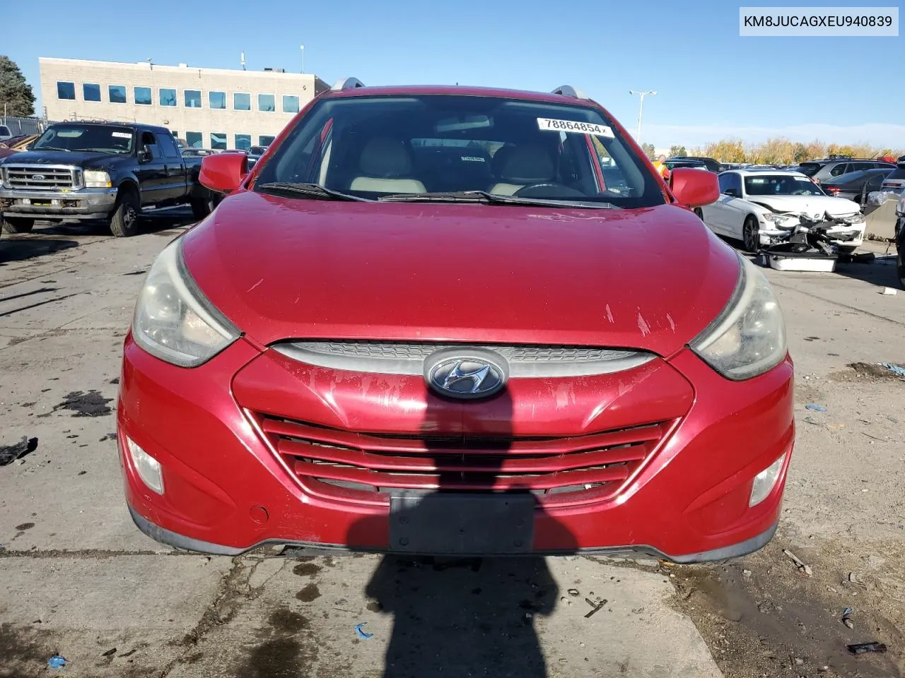 2014 Hyundai Tucson Gls VIN: KM8JUCAGXEU940839 Lot: 78864854