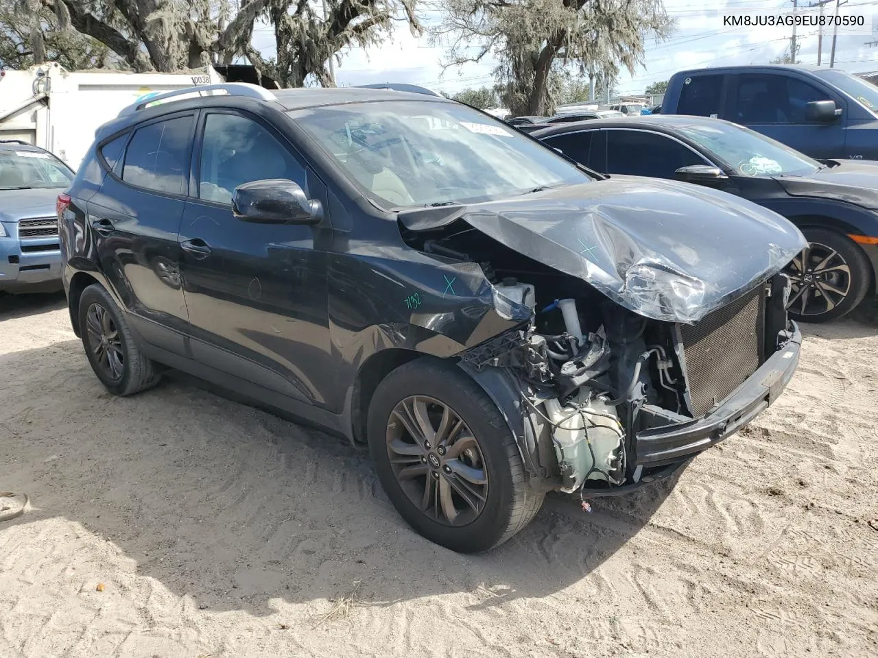 2014 Hyundai Tucson Gls VIN: KM8JU3AG9EU870590 Lot: 80294084