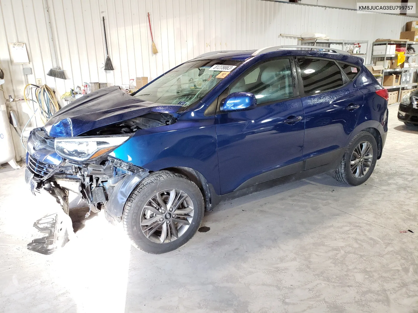 2014 Hyundai Tucson Gls VIN: KM8JUCAG3EU799757 Lot: 81279863