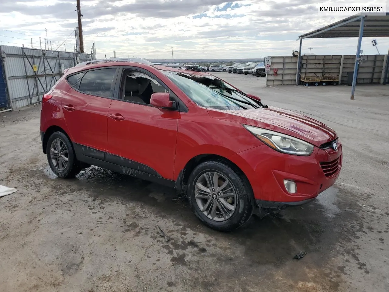 2015 Hyundai Tucson Limited VIN: KM8JUCAGXFU958551 Lot: 72278684