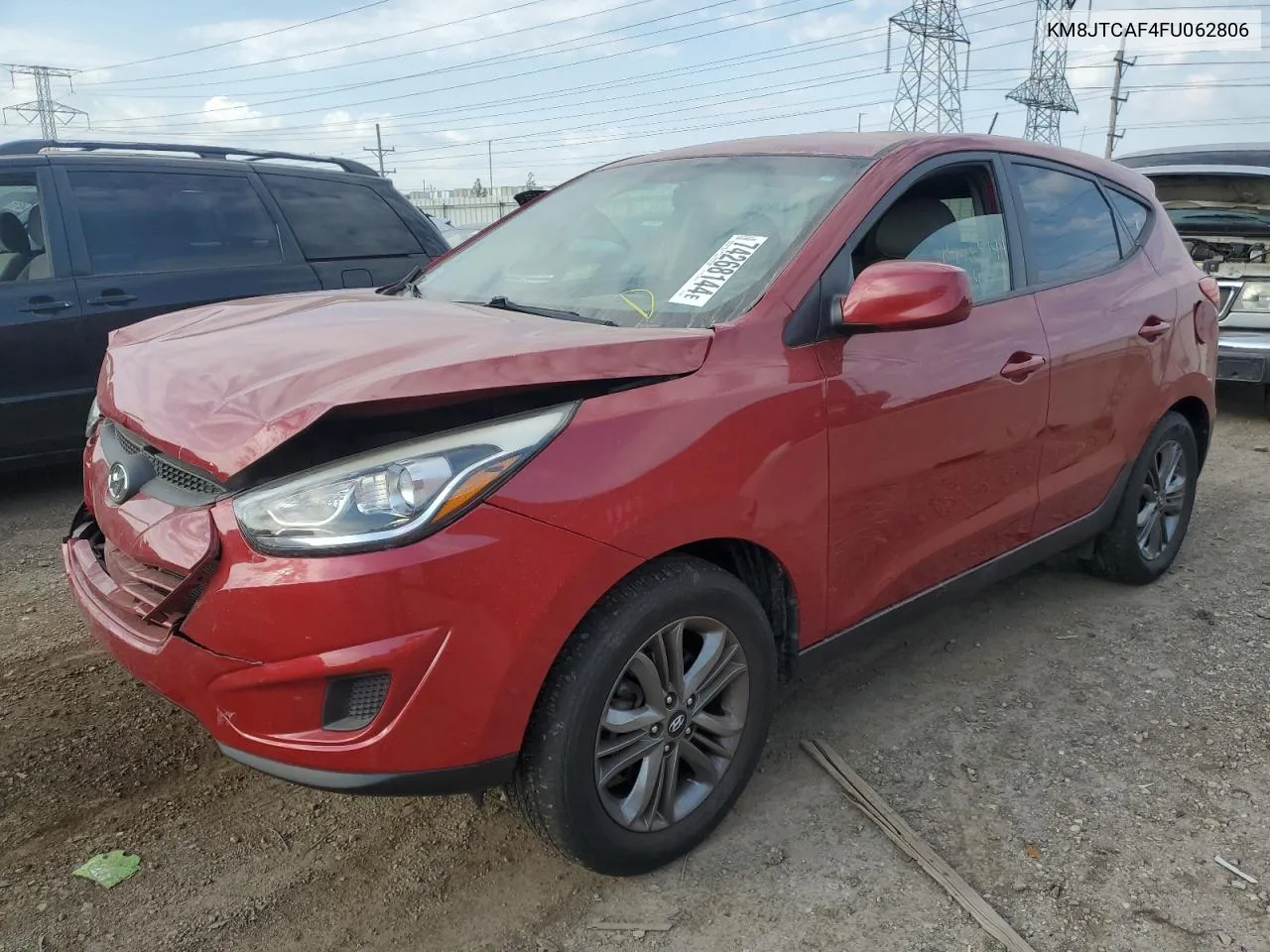 2015 Hyundai Tucson Gls VIN: KM8JTCAF4FU062806 Lot: 74268144