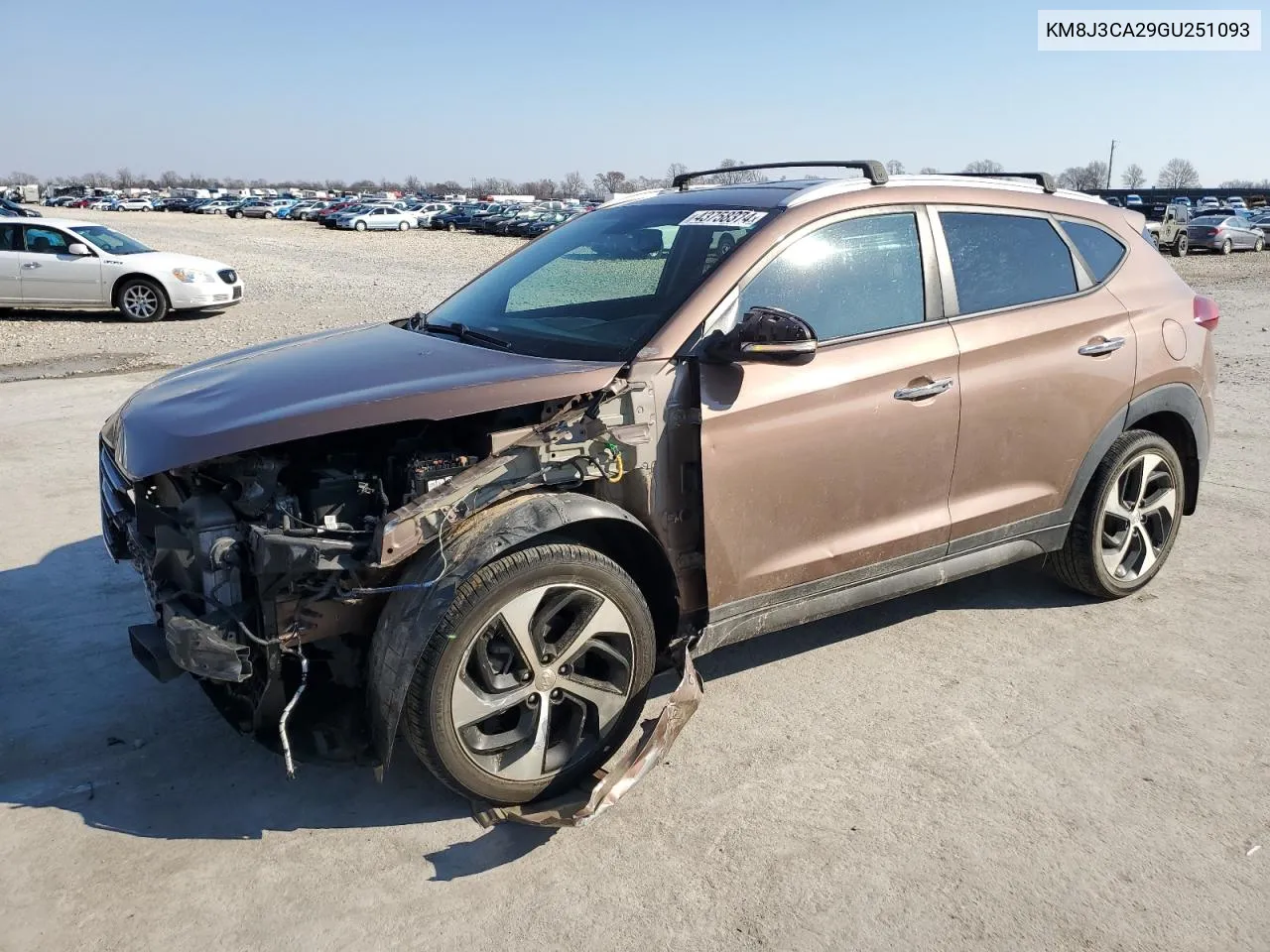 2016 Hyundai Tucson Limited VIN: KM8J3CA29GU251093 Lot: 43758374